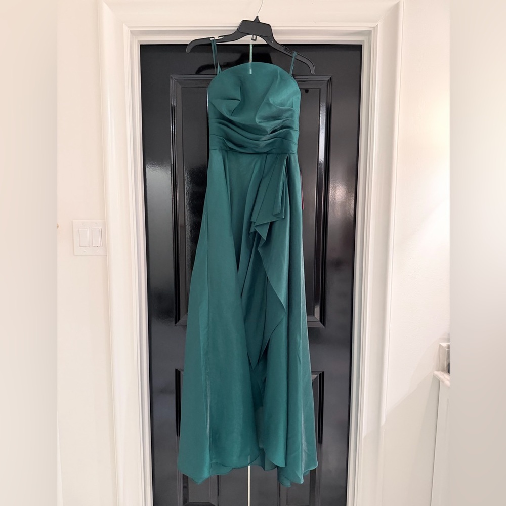 Xscape Strapless Dark Green Hunter Gown